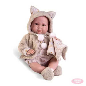 Antonio Juan 33362 Newborn Luca Doll 42cm with Sheepskin Jacket