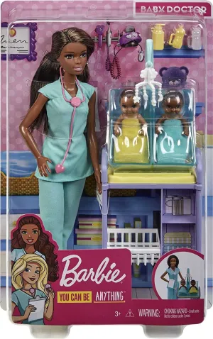 Barbie Career Doll & Playset - Brunette Baby Doctor