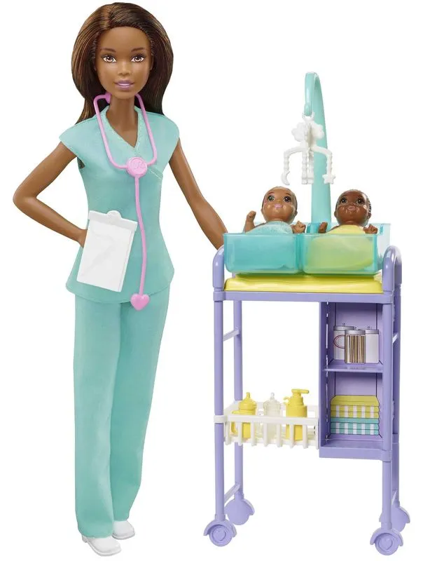 Barbie Career Doll & Playset - Brunette Baby Doctor