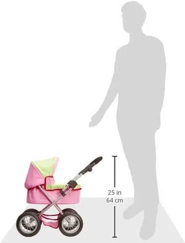 Bayer Design Doll Pram (Pink/ Green)