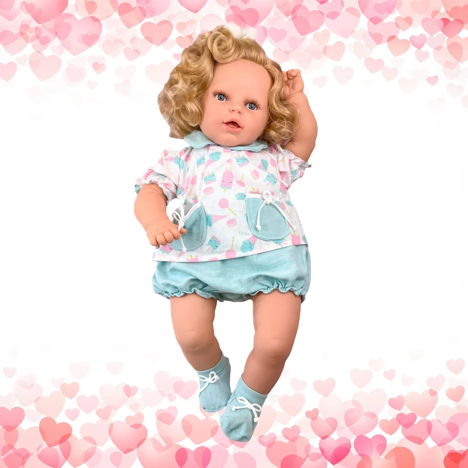 Berjuan 30082 My Baby Girl Unicorn Long Hair Doll 60cm