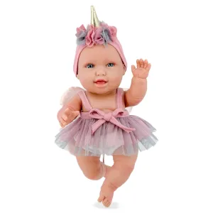 Berjuan 3138 Andrea Baby Unicorn Pink Doll 38cm
