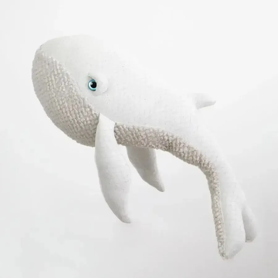 BigStuffed The Big Whale Albino Stuffed animal Odin Parker