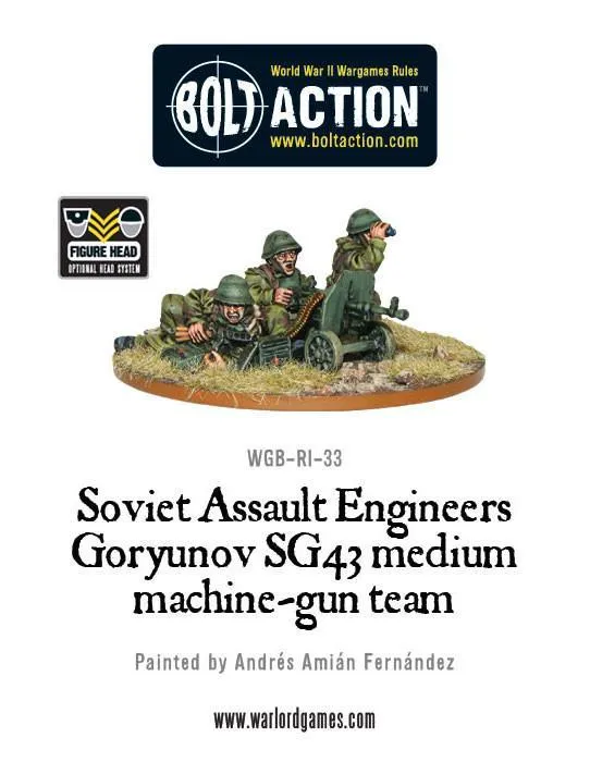 Bolt Action - Soviet Union - Soviet Assault Engineers SG-43 MMG Team