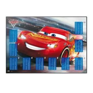 Cars 3 Educational Desktop Mat with Multiplication Tables
