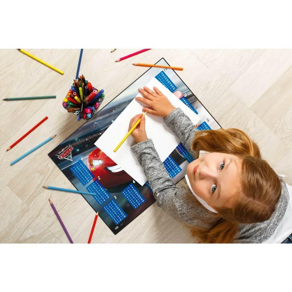 Cars 3 Educational Desktop Mat with Multiplication Tables