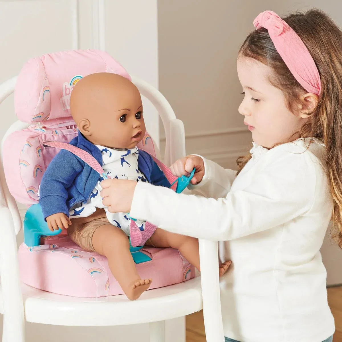 Casdon Baby Huggles Doll Car Seat - Pink