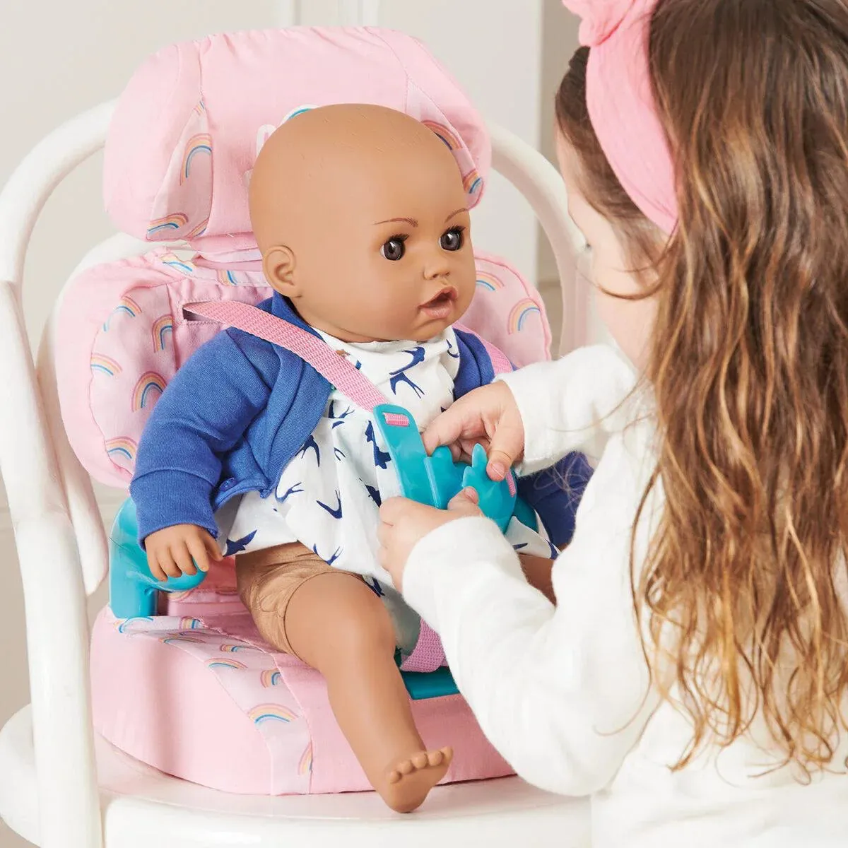 Casdon Baby Huggles Doll Car Seat - Pink