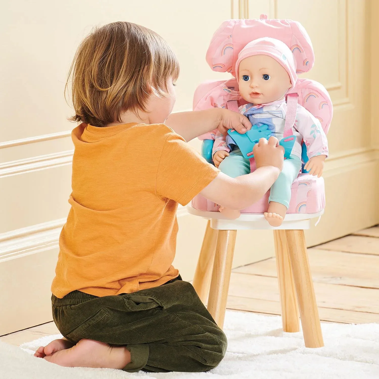 Casdon Baby Huggles Doll Car Seat - Pink