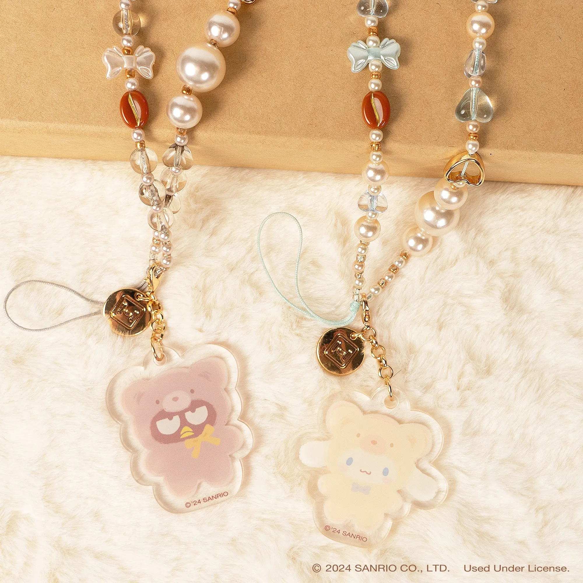 Cinnamoroll Latte Bear Beaded Charm Mobile Phone Wrist Strap SANRIO
