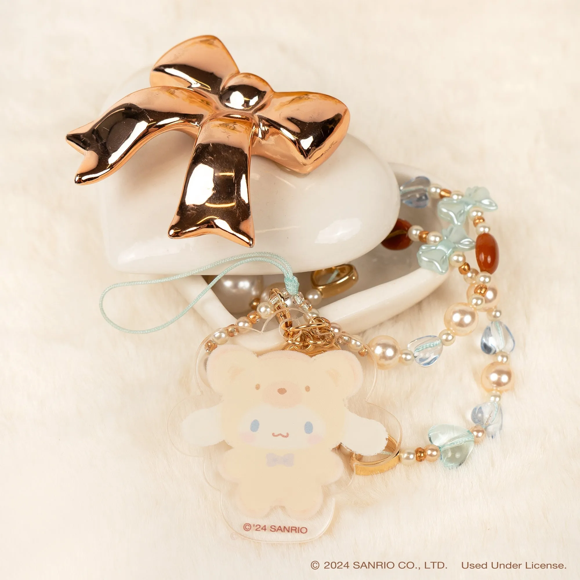 Cinnamoroll Latte Bear Beaded Charm Mobile Phone Wrist Strap SANRIO