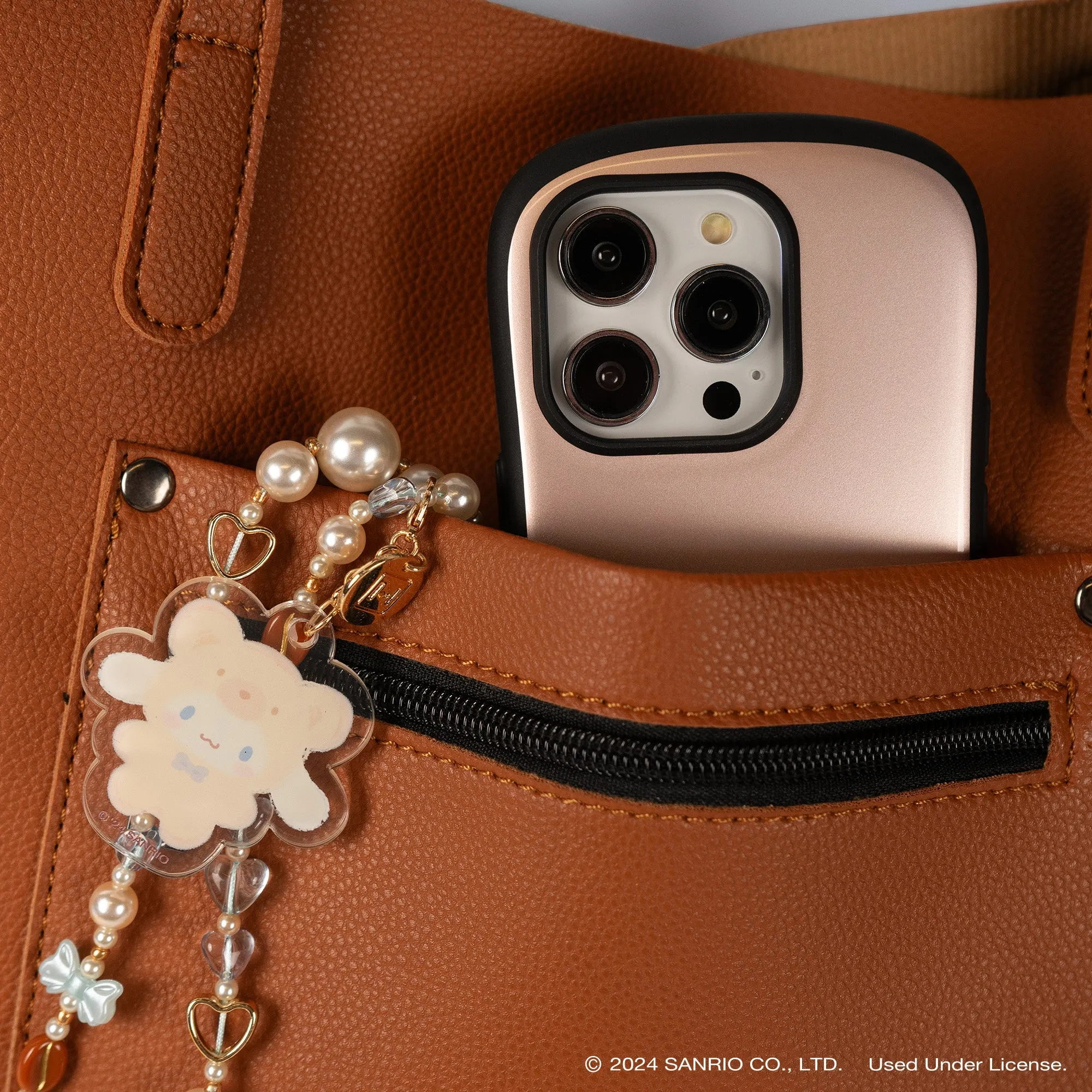 Cinnamoroll Latte Bear Beaded Charm Mobile Phone Wrist Strap SANRIO