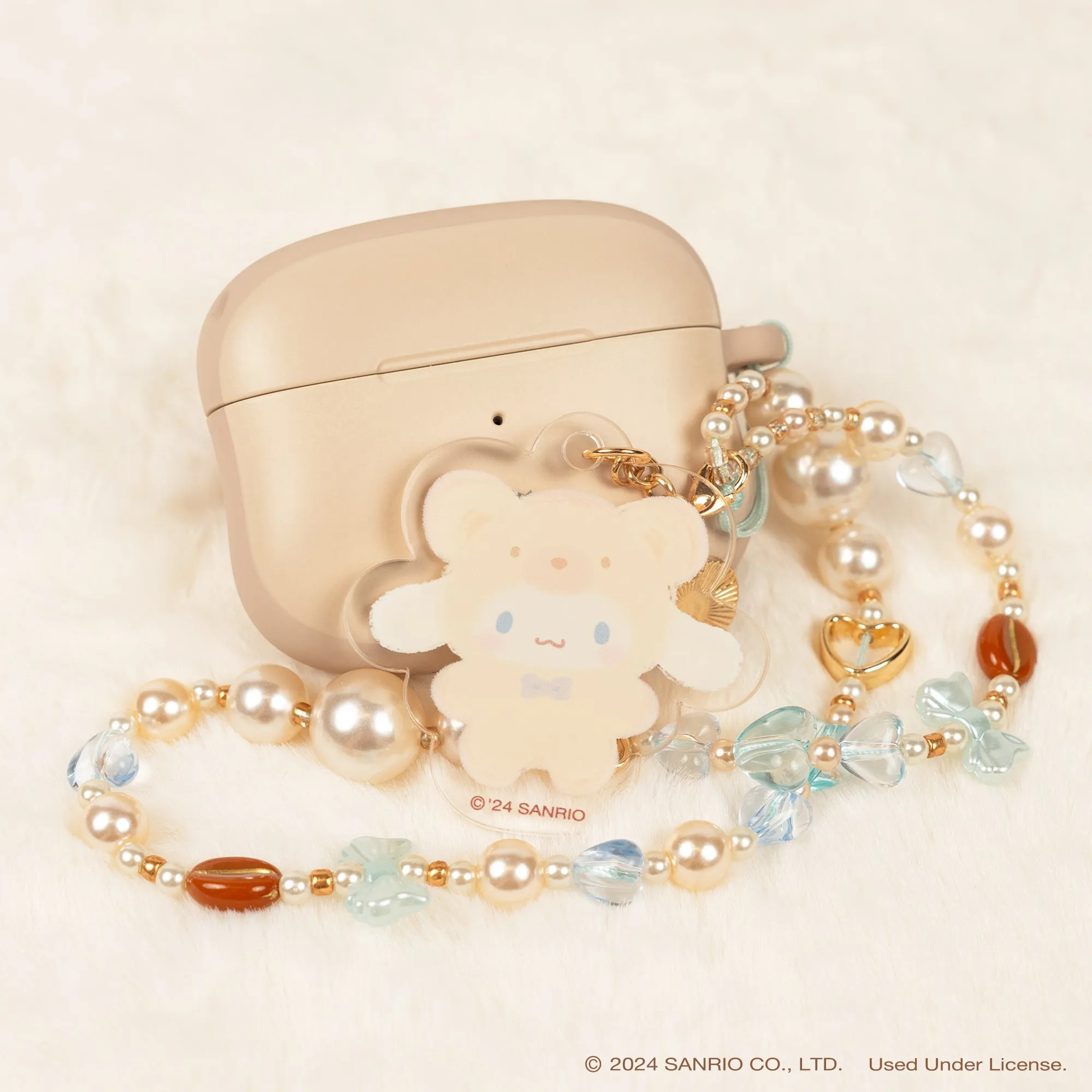 Cinnamoroll Latte Bear Beaded Charm Mobile Phone Wrist Strap SANRIO