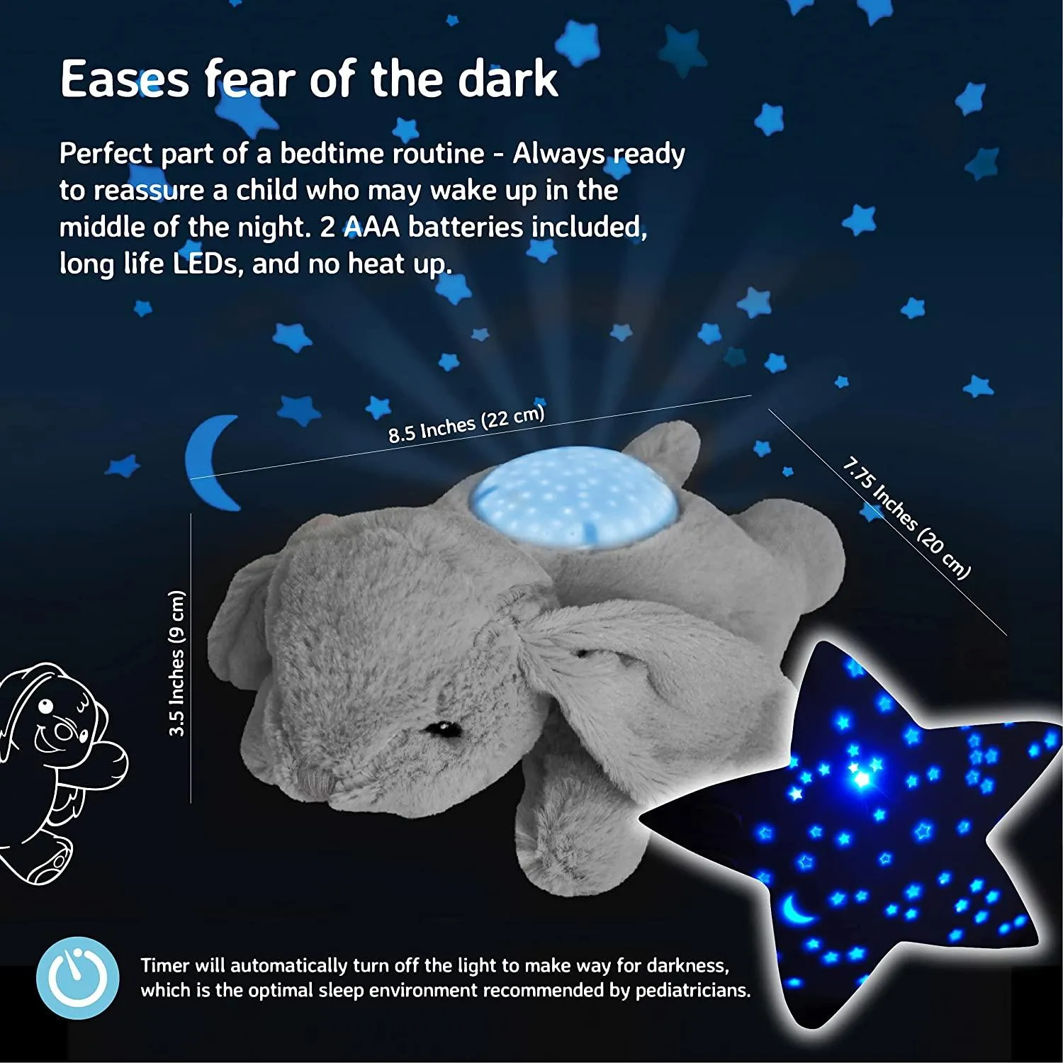 Cloud b Calming Mini Nightlight Star Projector Benny The Bunny
