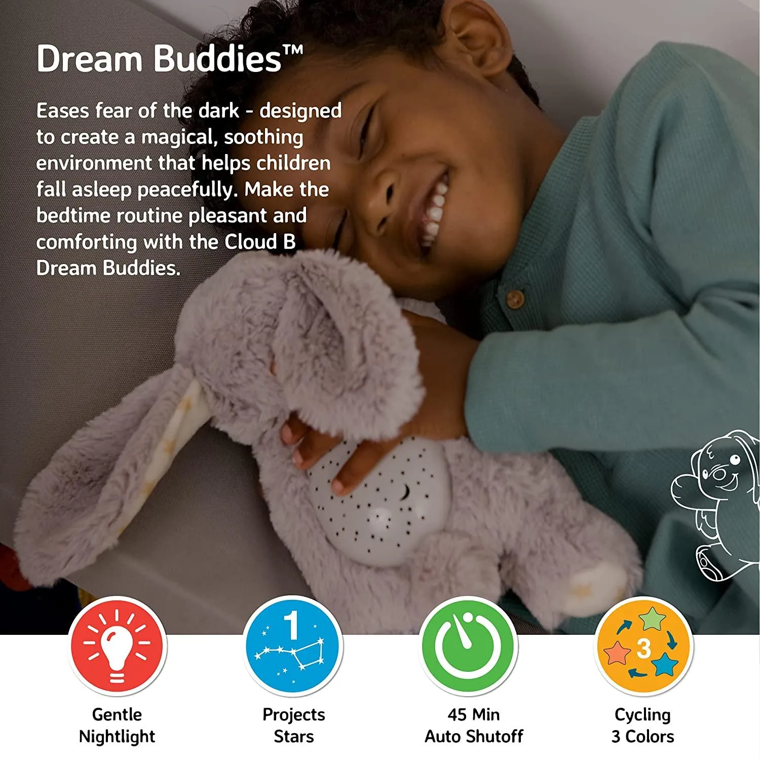Cloud b Calming Mini Nightlight Star Projector Benny The Bunny