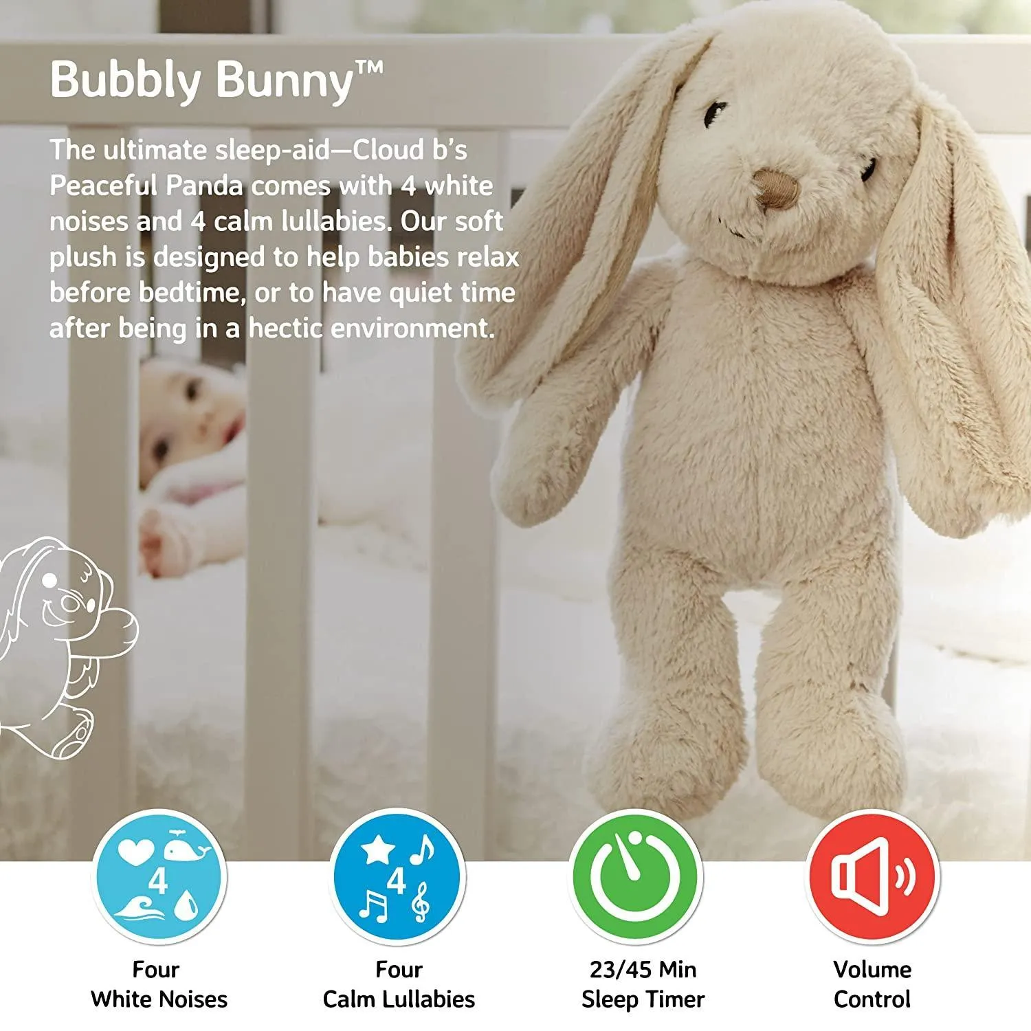 Cloud b Soothing Sound Machine Bubbly Bunny
