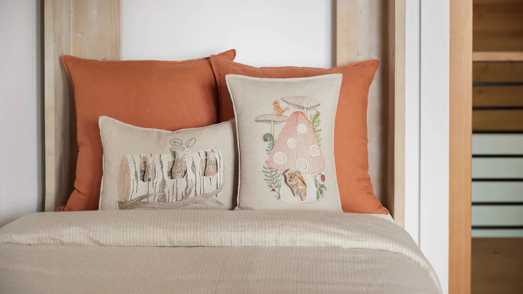 Coral & Tusk Aspen Log Bunnies Pocket Pillow Odin Parker