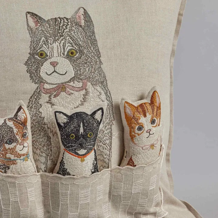 Coral & Tusk Basket of Kittens Pocket Pillow (ships in approximately one week) Odin Parker