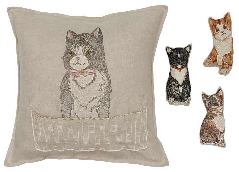 Coral & Tusk Basket of Kittens Pocket Pillow (ships in approximately one week) Odin Parker