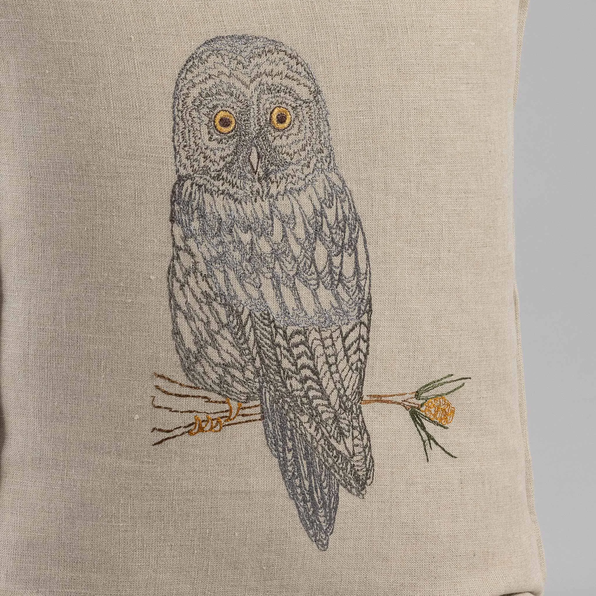 Coral & Tusk Great Grey Owl Pillow Odin Parker
