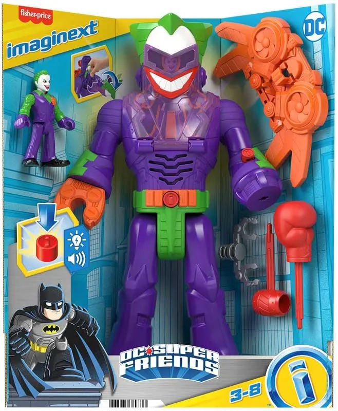 DC Super Friends Robot Toy Action Figure with Lights Sounds  - Assorted