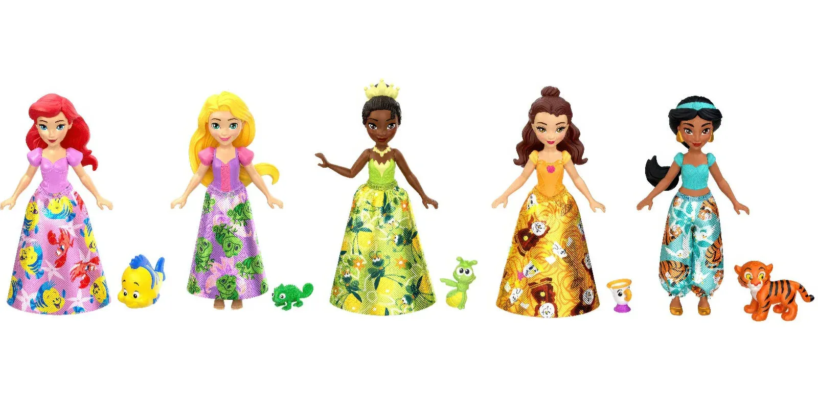 Disney Princess & Friends Set with 5 Posable Small Dolls