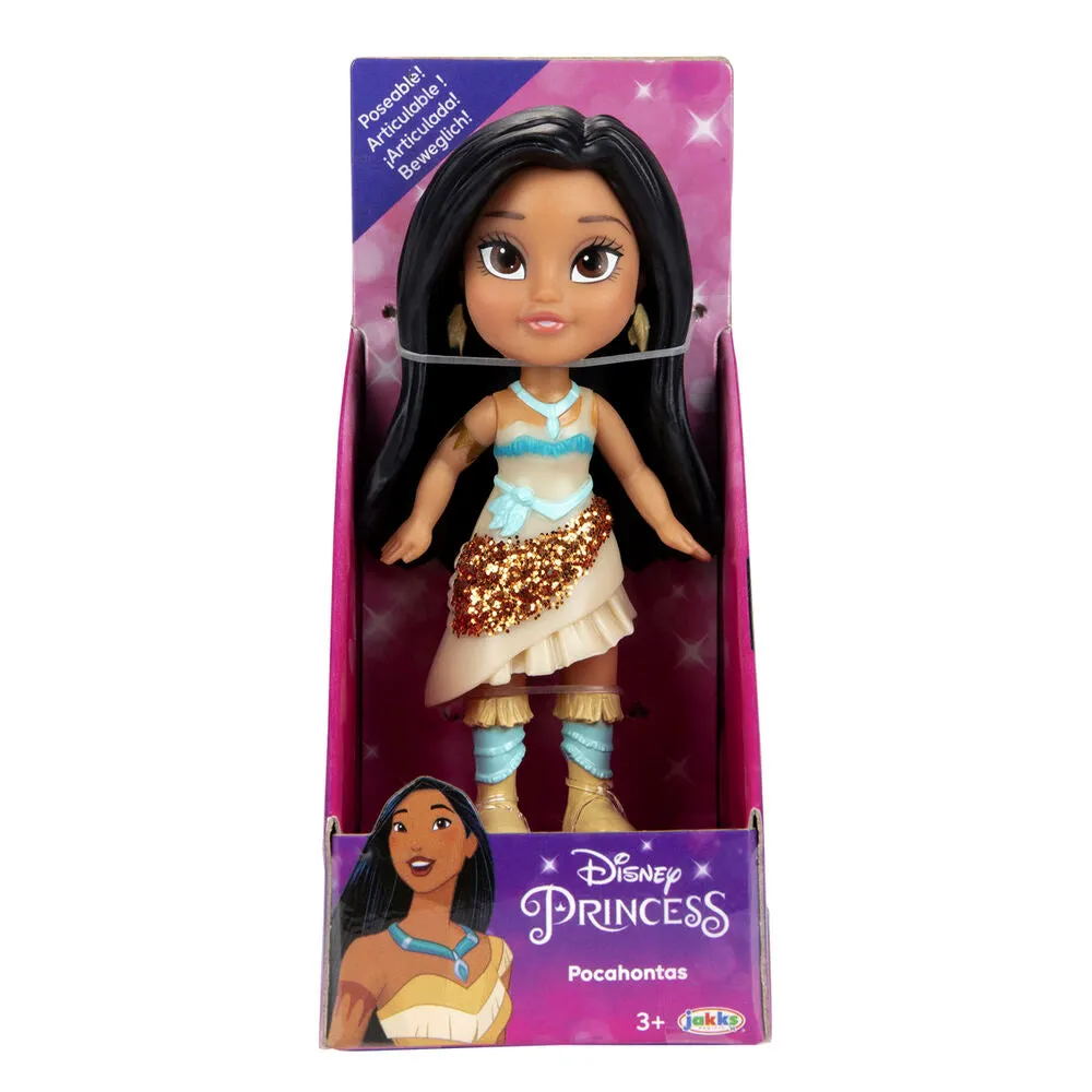 Disney Princess Mini Glitter Doll 8cm - Assorted