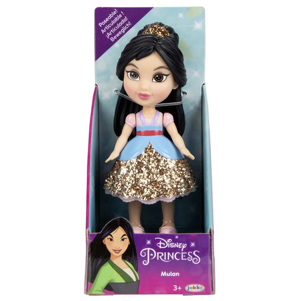 Disney Princess Mini Glitter Doll 8cm - Assorted