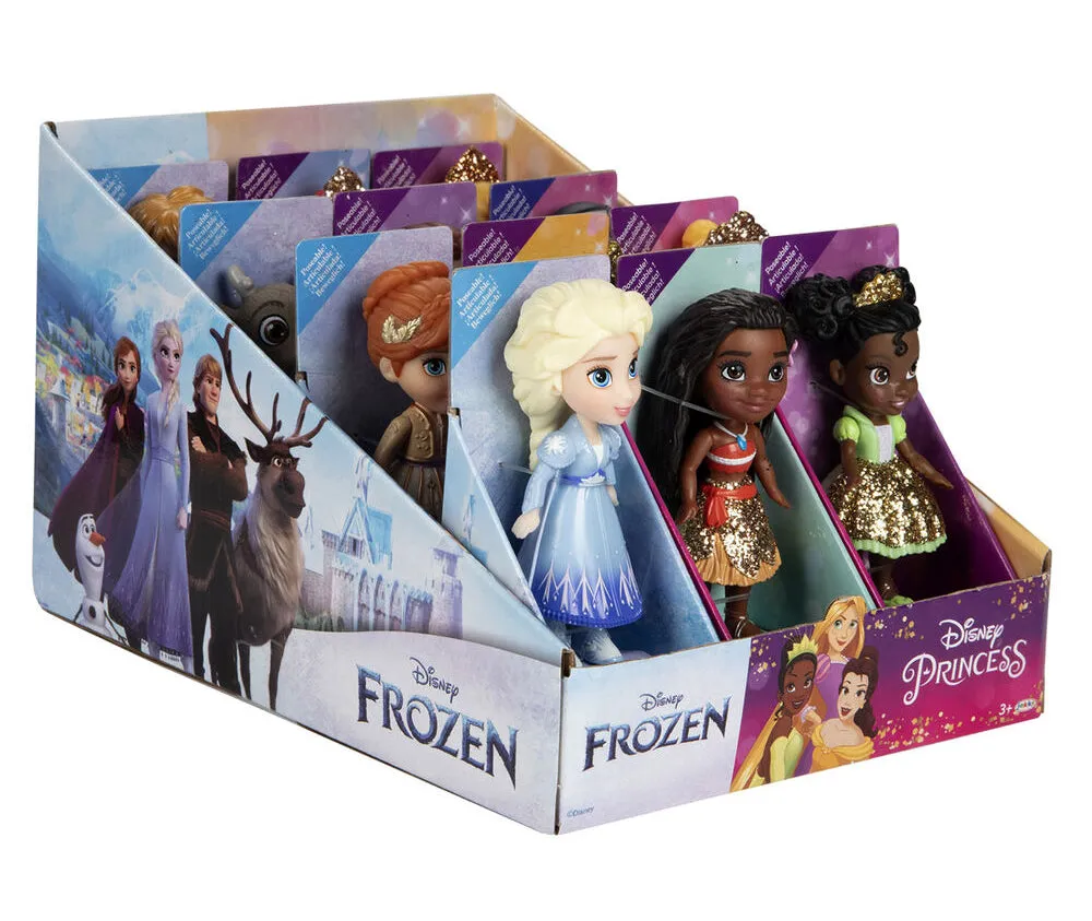 Disney Princess Mini Glitter Doll 8cm - Assorted