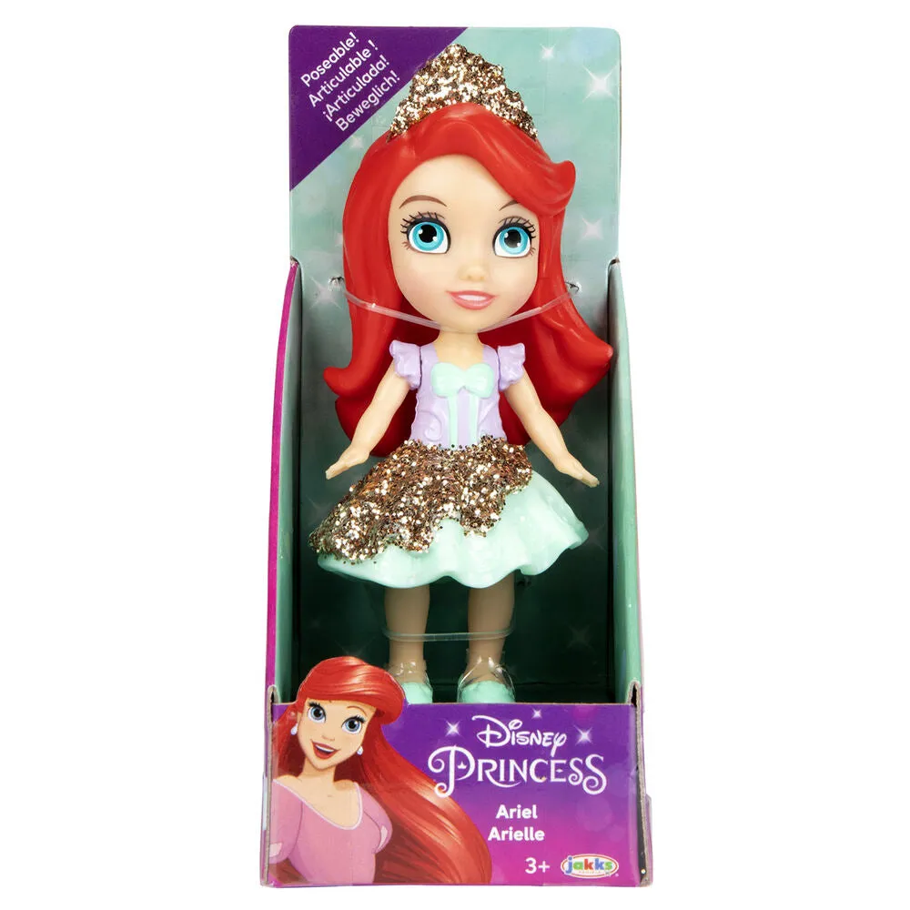 Disney Princess Mini Glitter Doll 8cm - Assorted