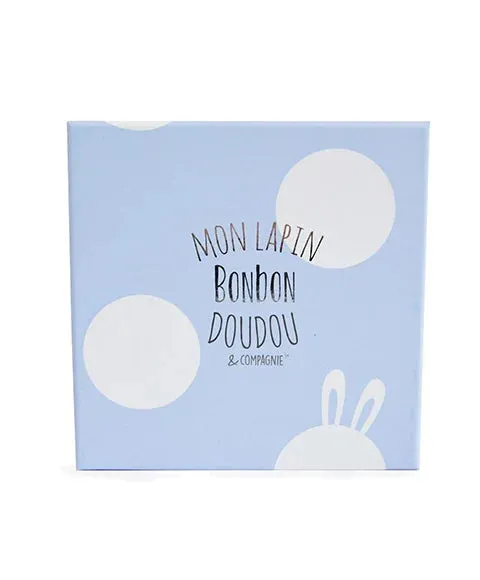 Doudou et Compagnie Lapin Bonbon - Booties With Rattle Blue
