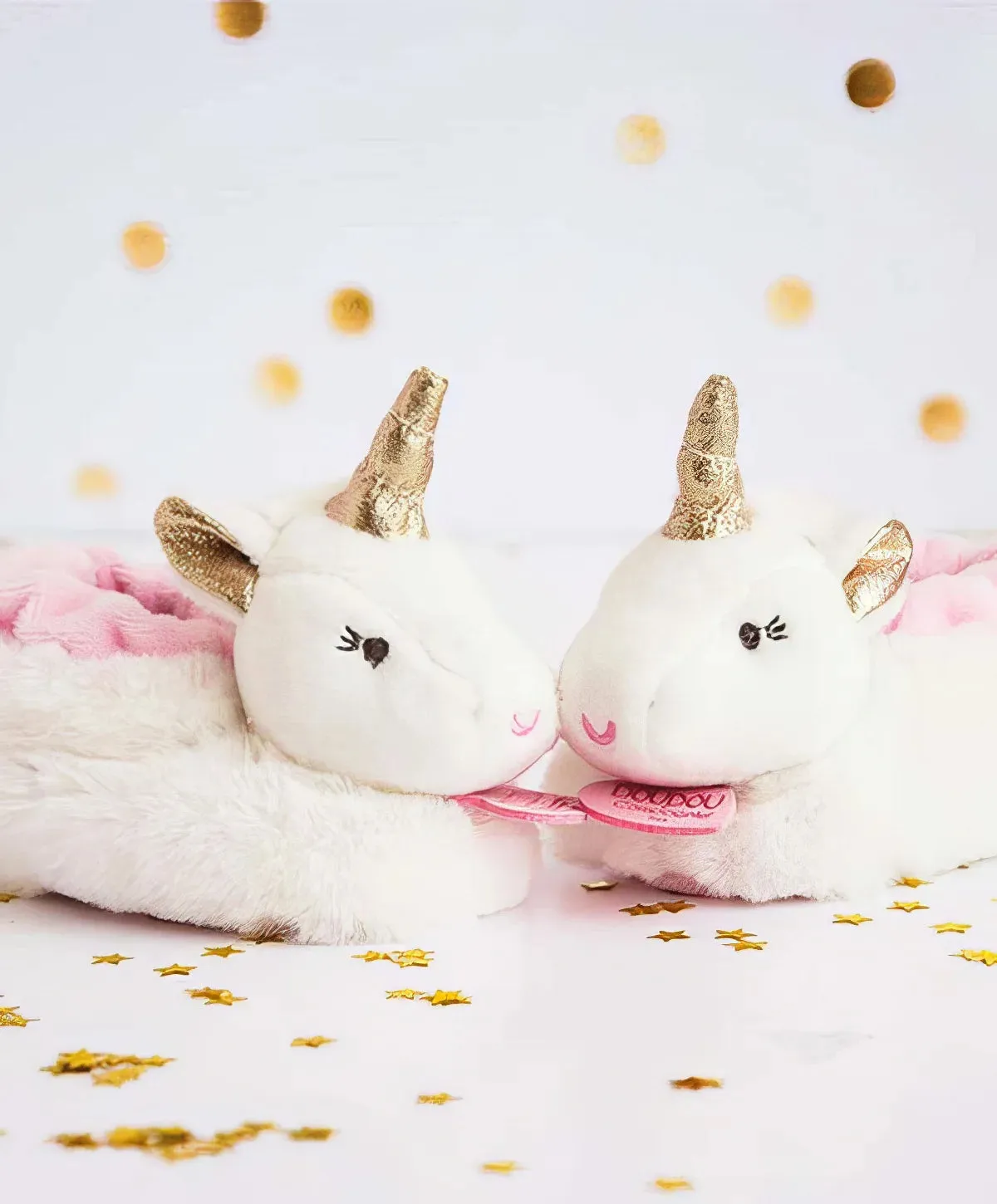 Doudou et Compagnie New Born Gift Box Unicorn Baby Slippers with Rattle