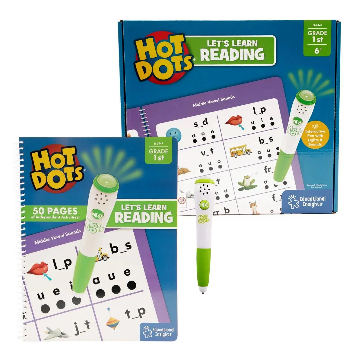Educational Insights Hot Dots Let's Learn Reading 1st Grade