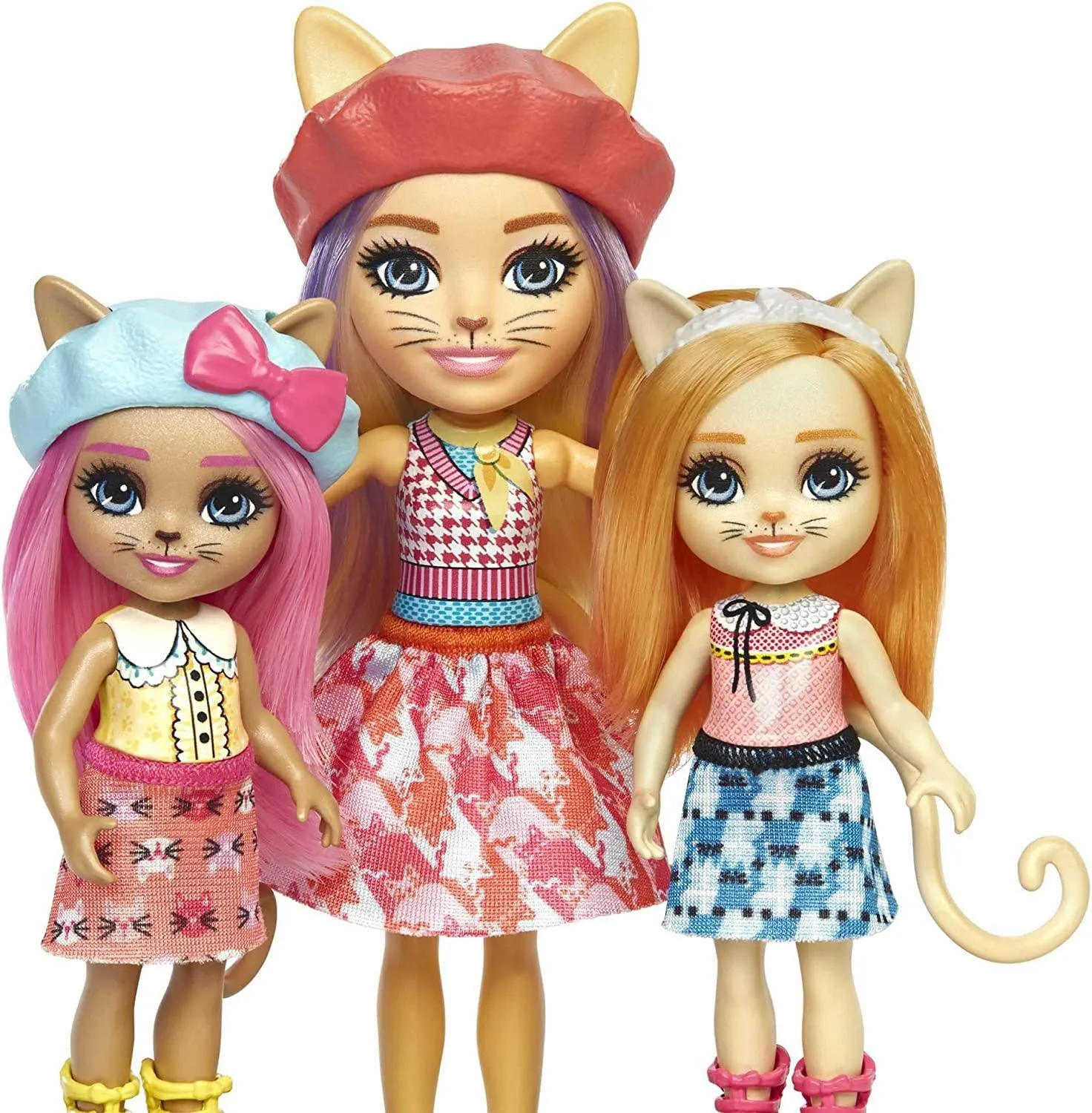 Enchantimals City Tails Carmel Cat Family