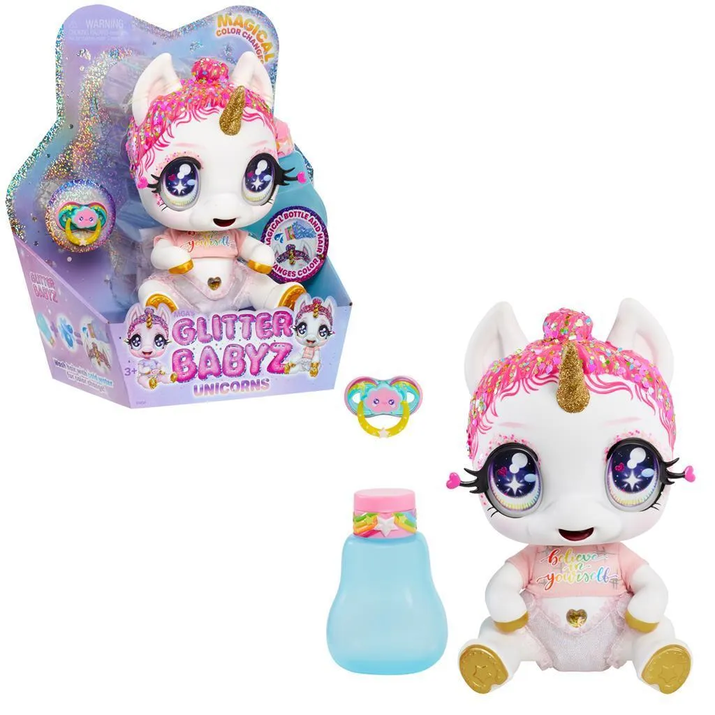 Glitter Babyz Unicorn Colour Changing Doll Lunita Sky