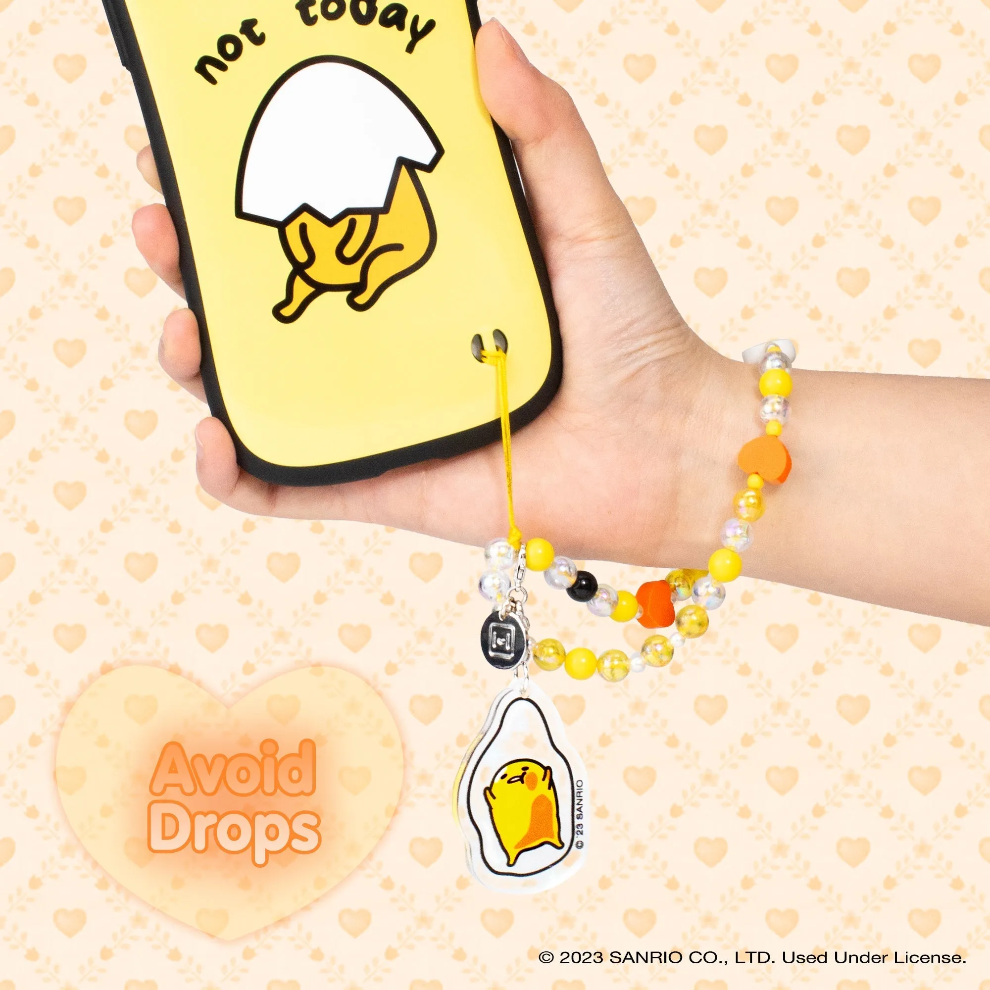 Gudetama Beaded Charm Mobile Phone Wrist Strap SANRIO