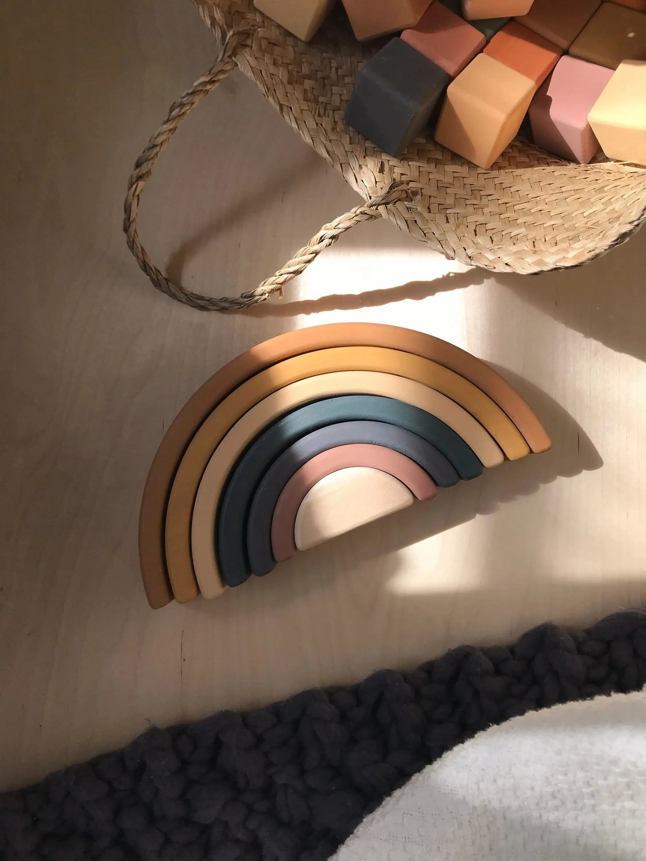Handmade Rainbow Stacker - Mustard Odin Parker