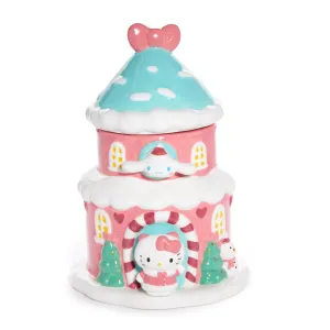 Hello Kitty and Cinnamoroll Ceramic Holiday Cottage Cookie Jar SANRIO