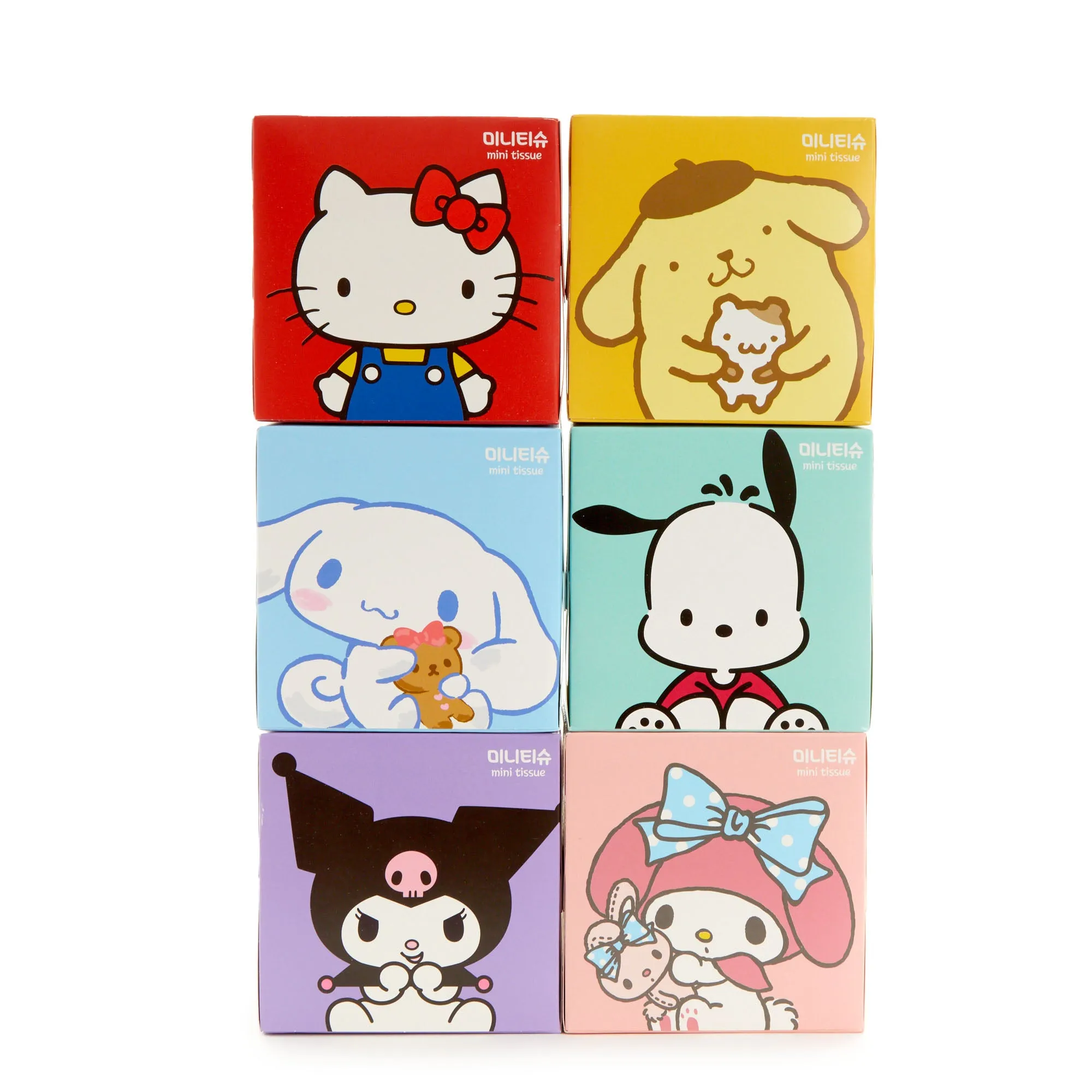 Hello Kitty and Friends Facial 2-Ply Mini Tissue Boxes (Pack of 6) SANRIO