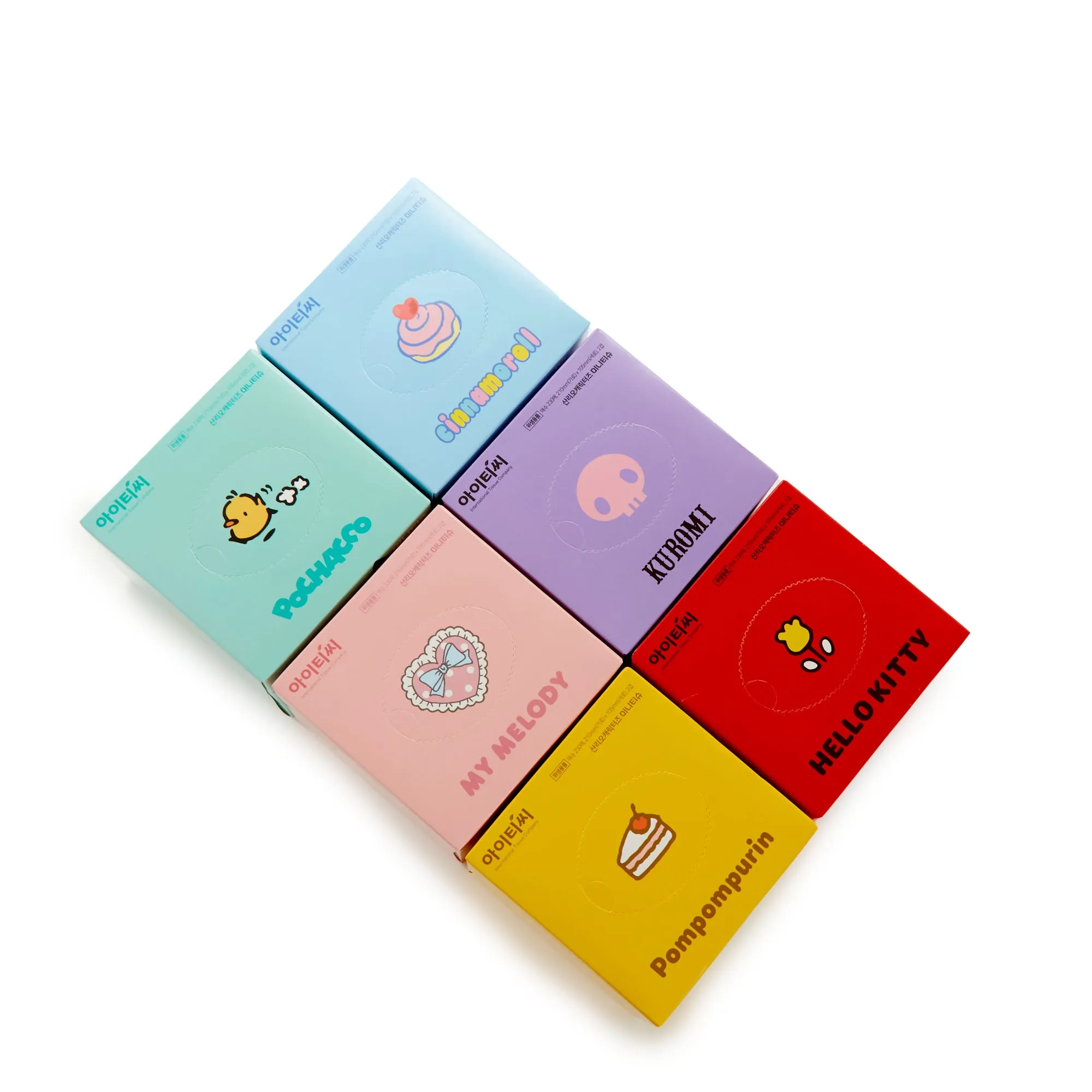 Hello Kitty and Friends Facial 2-Ply Mini Tissue Boxes (Pack of 6) SANRIO