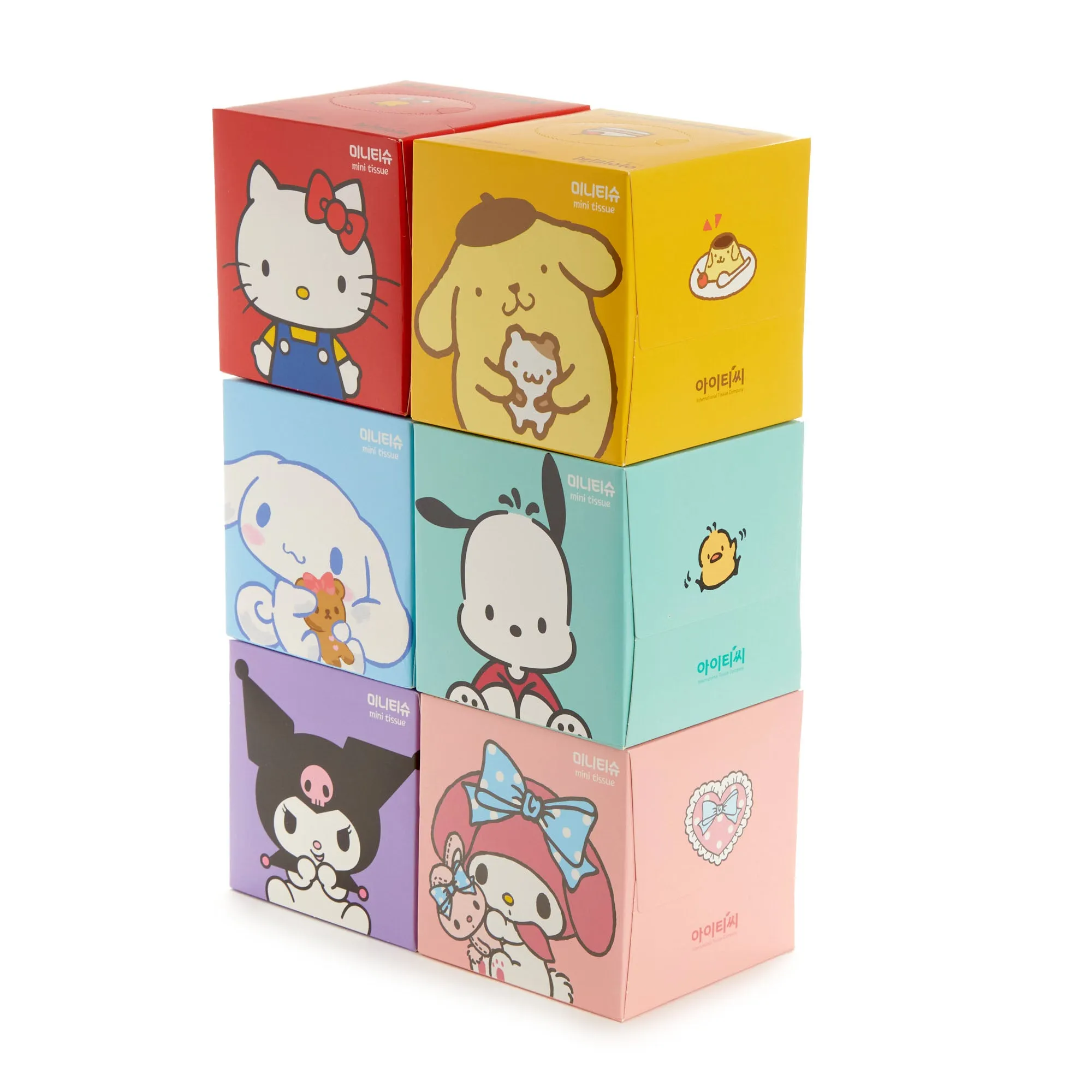 Hello Kitty and Friends Facial 2-Ply Mini Tissue Boxes (Pack of 6) SANRIO