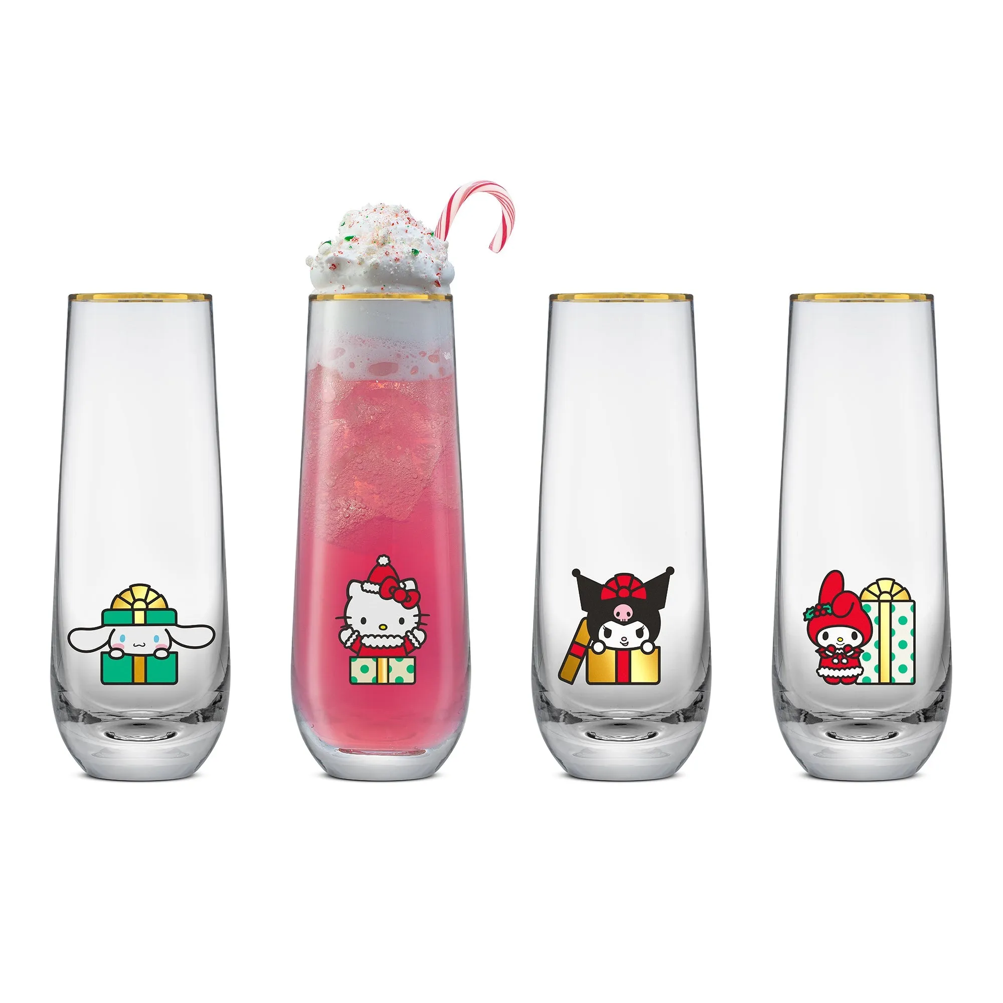Hello Kitty and Friends Holiday Stemless Flutes SANRIO
