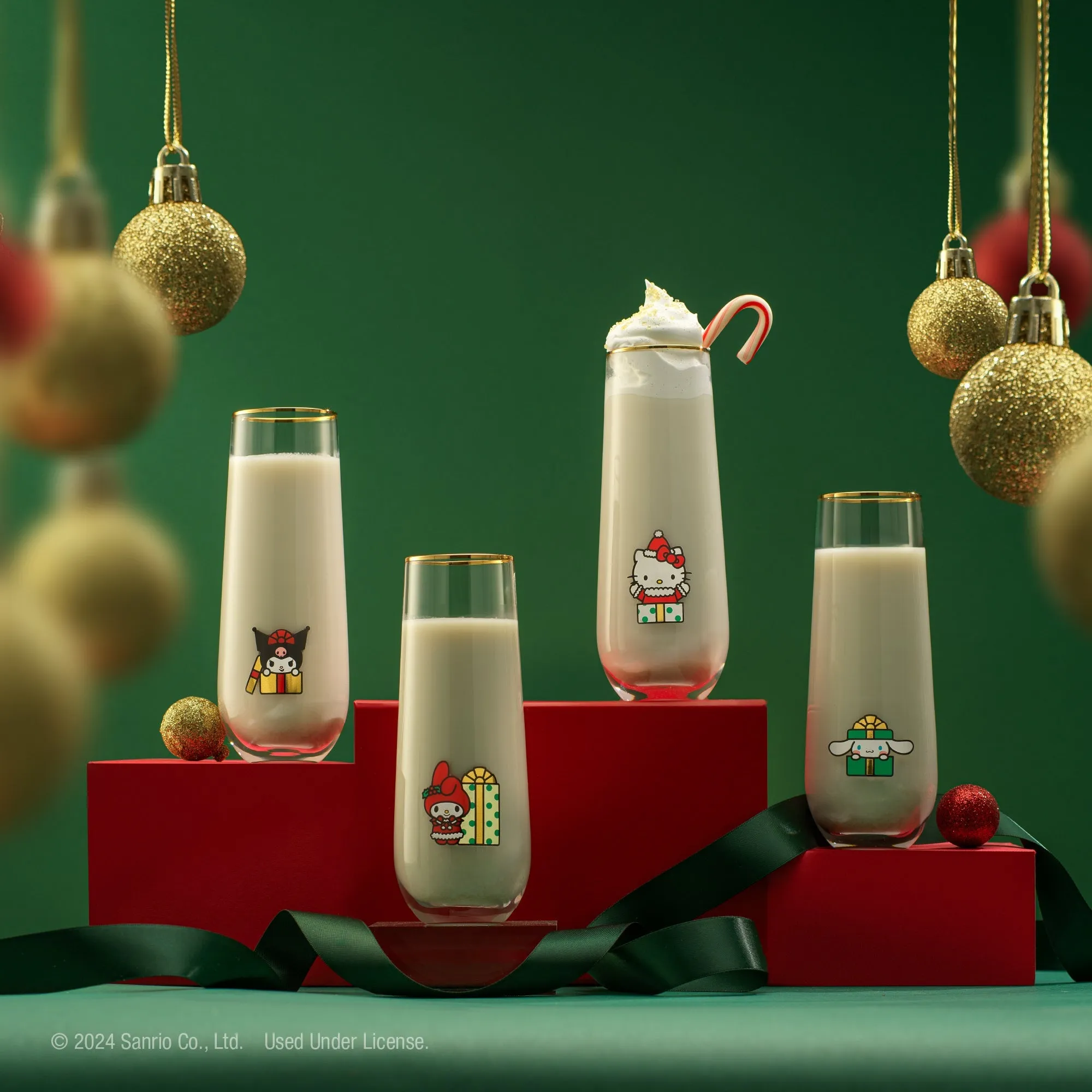 Hello Kitty and Friends Holiday Stemless Flutes SANRIO