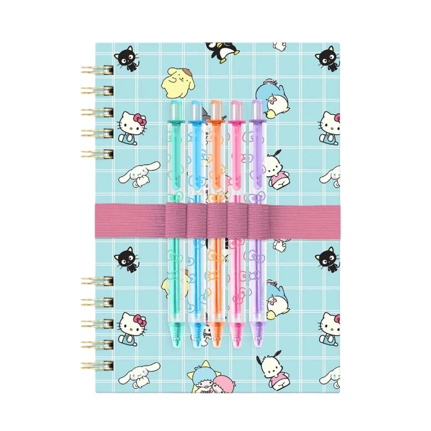 Hello Kitty and Friends x Studio Oh! Blue Grid Harper Notebook & Pen Set SANRIO