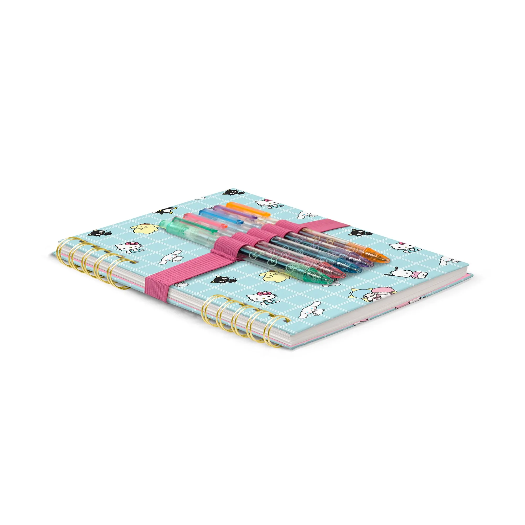 Hello Kitty and Friends x Studio Oh! Blue Grid Harper Notebook & Pen Set SANRIO