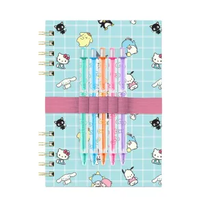 Hello Kitty and Friends x Studio Oh! Blue Grid Harper Notebook & Pen Set SANRIO