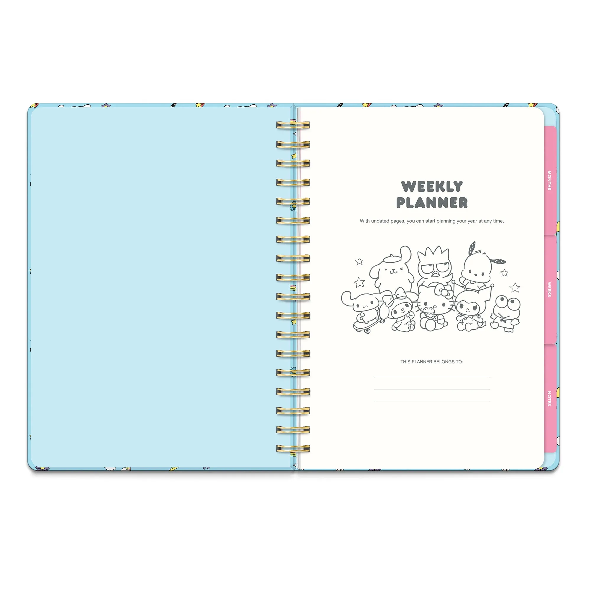Hello Kitty and Friends x Studio Oh! College Letters Tri-Tab Planner SANRIO