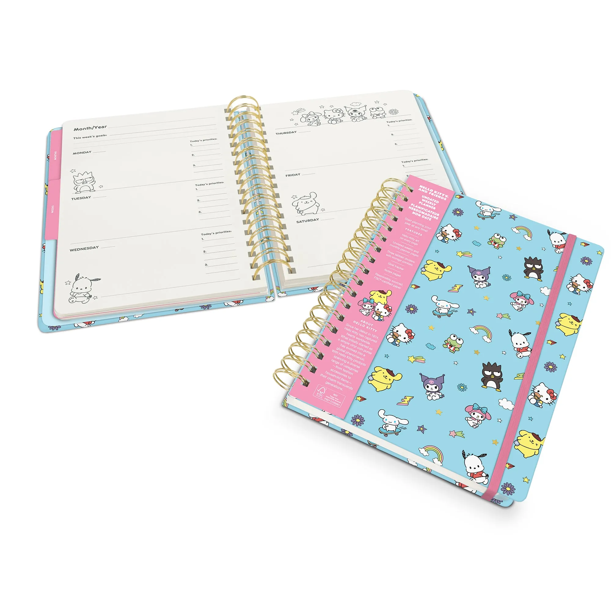 Hello Kitty and Friends x Studio Oh! College Letters Tri-Tab Planner SANRIO
