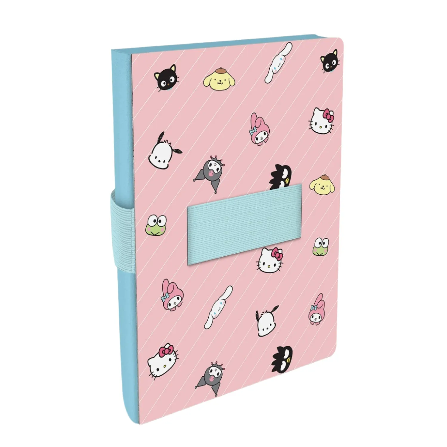 Hello Kitty and Friends x Studio Oh! Pink Pinstripe Casey Notebook with Phone Loop SANRIO