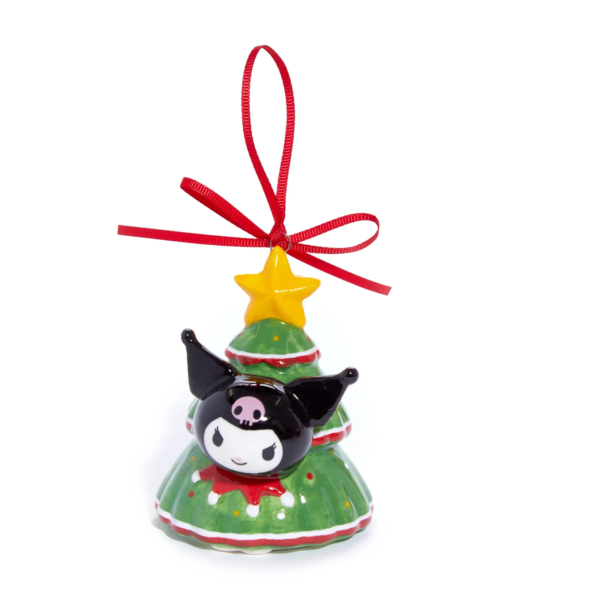 Hello Kitty and Kuromi 2-pc Holiday Ceramic Ornament Set (Red) SANRIO